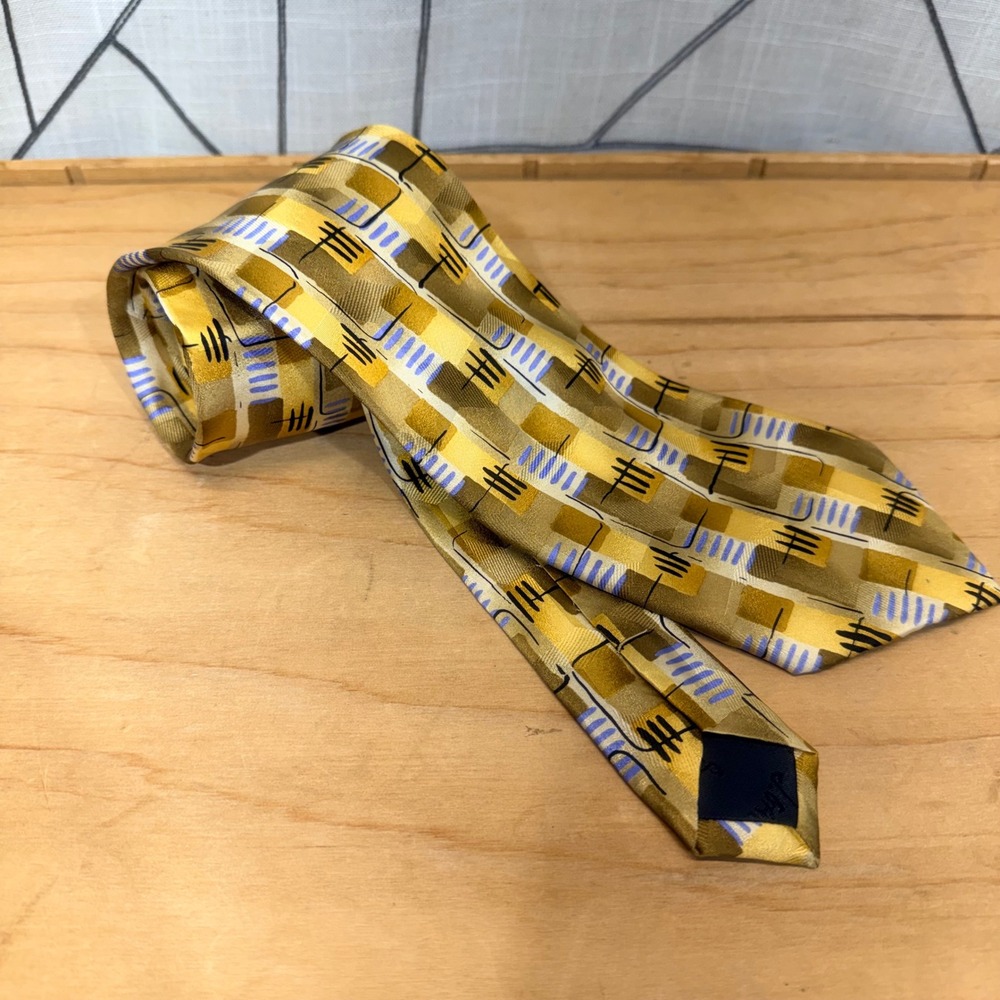 J. Garcia Necktie OS Gold Emerald City Limited Edition Collection Forty-Six Silk